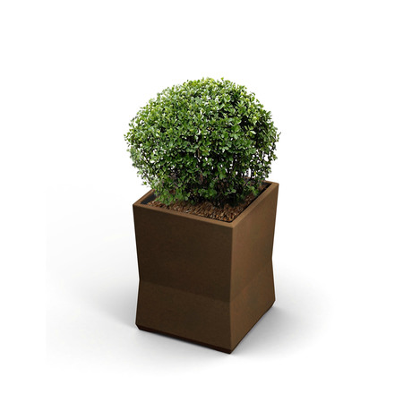 COMMERCIAL ZONE PRODUCTS Small ModTec Planter, Bronze 724265
