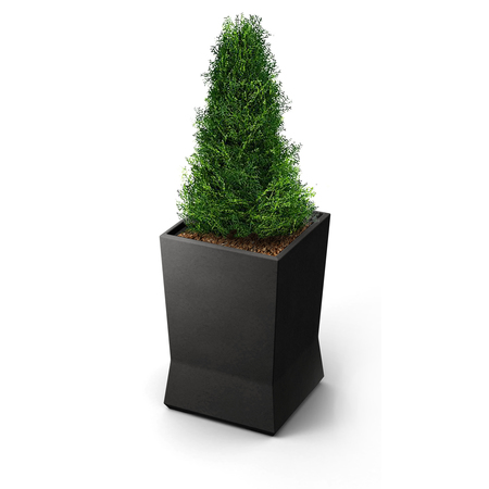 COMMERCIAL ZONE PRODUCTS Medium ModTec Planter, Gunmetal Stain 724366