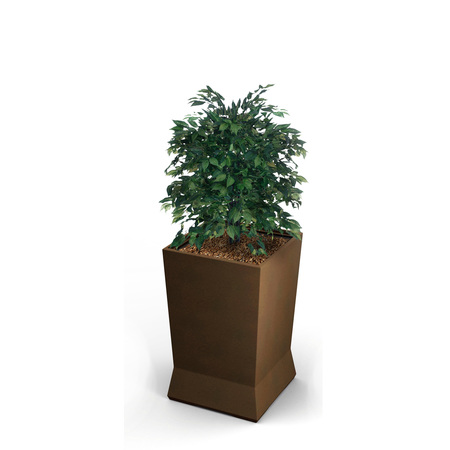 COMMERCIAL ZONE PRODUCTS Large ModTec Planter, Bronze 724465