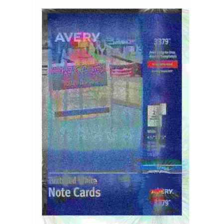 AVERY Note Cards, Uncoated, Matte, Two-S, PK50 3379