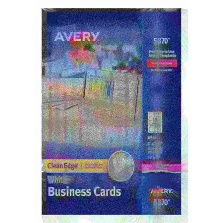 AVERY Clean Edge Business Cards, Uncoa, PK2000 5870