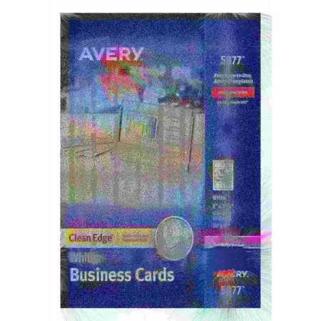 AVERY Clean Edge Business Cards, Uncoat, PK400 5877
