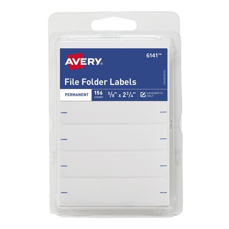 Avery File Folder Labels, Permanent Adh, PK156 6141