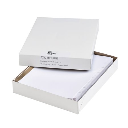 OFFICE ESSENTIALS Index Dividers with White Labels, PK25 11339