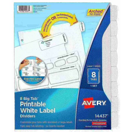 AVERY Big Tab Printable Label Dividers, Easy 14437