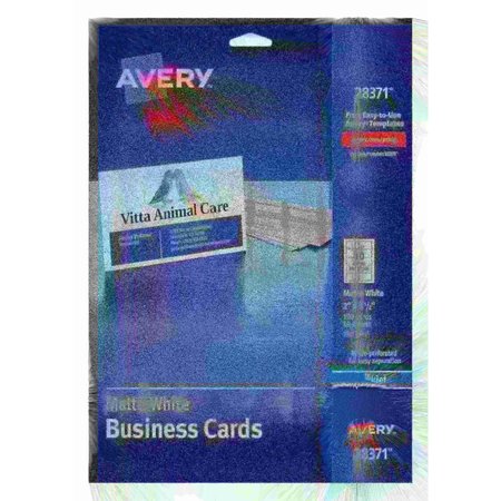 AVERY Business Cards 2" x 3.5", Sure Fe, PK100 28371