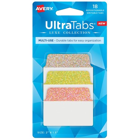 AVERY Multi-Use Ultra Tabs, 2" x 1.5", PK18 74148