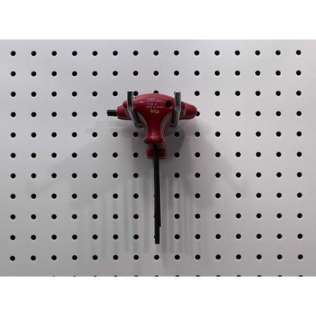 Triton Products 8-1/4 In. Double Rod 80 Degree Bend Steel Pegboard Hook for 1/8 In. and 1/4 In. Pegboard 5 Pack 72818