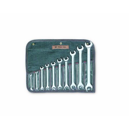 Wright Tool Open End Wrench 10 Piece Set - Full Poli 739