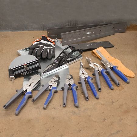 Klein Tools Tin Snips, Straight, Left, Right, 12", Steel 89556