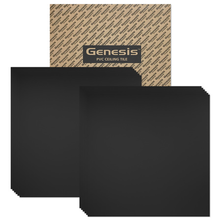 Genesis Smooth Pro Ceiling Tile, 24 in W x 24 in L, 12 PK 74007