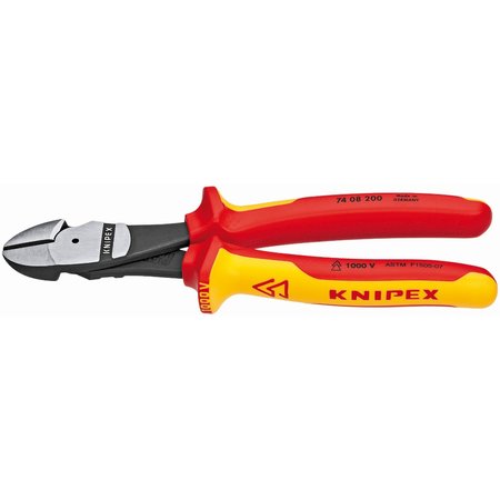 Knipex High Leverage Diagonal Cutters, 8", 1000 74 08 200 US