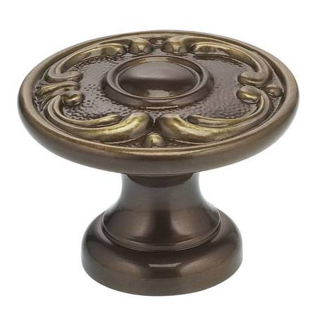 OMNIA Ornate Cabinet Knob Shaded Bronze 1-5/16" 7420/33.SB