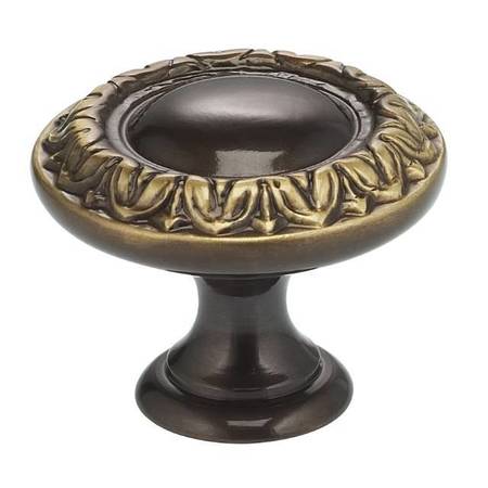 OMNIA Ornate Cabinet Knob Shaded Bronze 1-3/16" 7436/30.SB