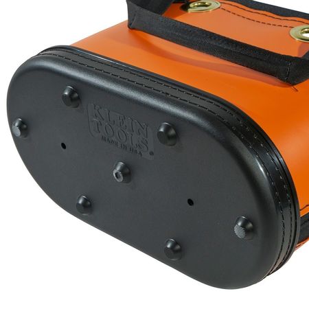 Klein Tools Bucket Bag, Orange, Polyester Interior, Polypropylene Bottom, Plastic Exterior, 15 Pockets 5144HBS