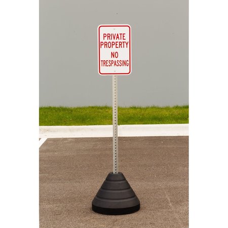 ZING Sign Base, 72 lb, Post/Property Sign 7451