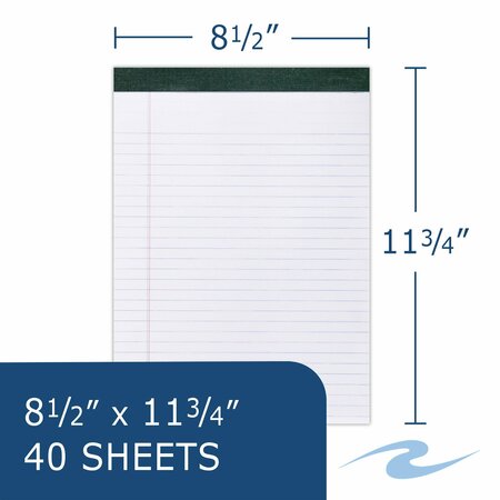 Roaring Spring Pallet of Legal Pads, 8.5"x11.75", 40 sheets of 15# Recycled White Paper Per Pad, Micro-Perforated 74713PL