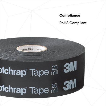 3M Electrical Tape, 20 mil, 4" x 100 ft., PK4 51-PRINTED-4X100FT