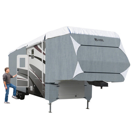 CLASSIC ACCESSORIES Toy Hauler Cover, 20 ft.-23 ft. L RVs Grey 75263