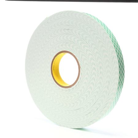 3M Double Coated Tape, Foam, Off White, PK9 4016