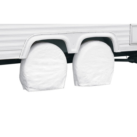 CLASSIC ACCESSORIES Wheel Covers, Snow White RV 76240