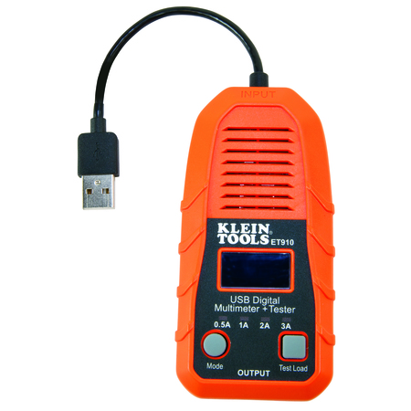 KLEIN TOOLS USB Digital Meter and Tester, USB-A (Type A) ET910