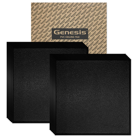 Genesis Stucco Pro Ceiling Tile, 24 in W x 24 in L, 12 PK 77007