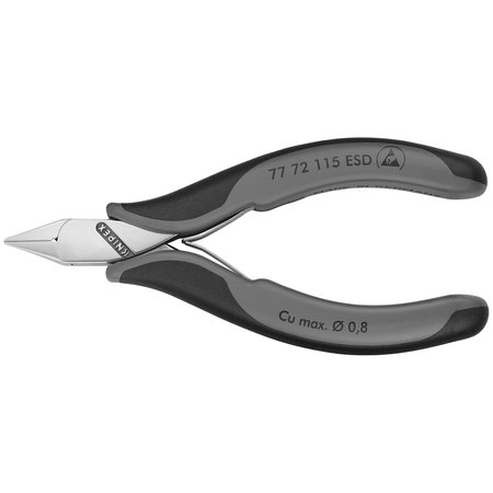 KNIPEX Diagonal Cutters ESD, 4 1/2" Electronics 77 72 115 ESD