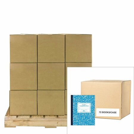 ROARING SPRING Grade School Ruled Composition Books, Blue (Grade 2) 9.75" x 7.75" 50 Sheets, Flexible Marble Covers 77921PL
