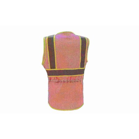 Gss Safety High-Visibility Vest, Zipper, Pink, 2XL/3XL 7806-2XL/3XL