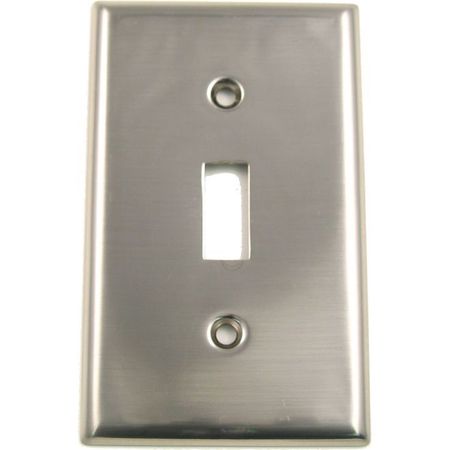 RUSTICWARE Single Switch Plate, Number of Gangs: 1 Satin Nickel Finish 782SN