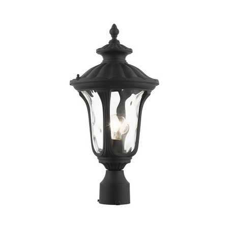 LIVEX LIGHTING Textured Black Outdoor Post Top Lantern,  7848-14