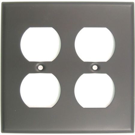 RUSTICWARE Double Receptacle Switch Plate, Number of Gangs: 2 Oil Rubbed Bronze Finish 786ORB