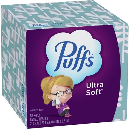 Puffs Ultra Soft 2 Ply Facial Tissue, 56 Sheets 35038