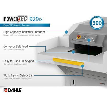 Dahle Industrial High Capacity Shredder, P-3,  929 IS