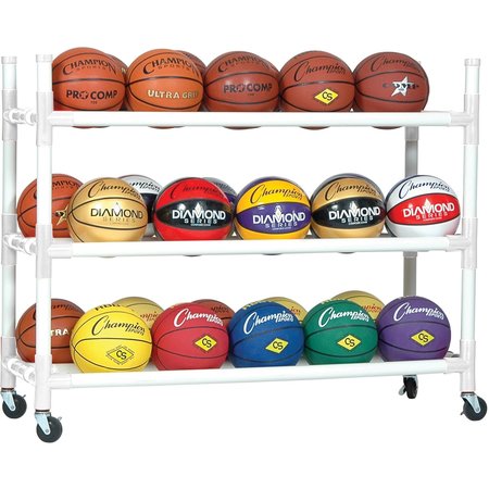 Champion Sports Heavy Duty Storage Cart, In/Out, 30 Ball 30CART