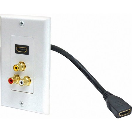 Steren HDMI Pigtail + 3-RCA Jack (Y/R/W) Decora 526-115WH