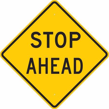 BRADY Traffic Sign, 18" Height, 18 in Width, Aluminum, Diamond, English 80073
