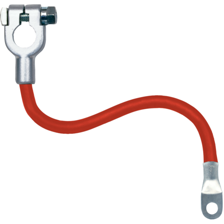 QUICKCABLE Red 4Ga, 20" Top Post Battery Cable, PK25 8020-025