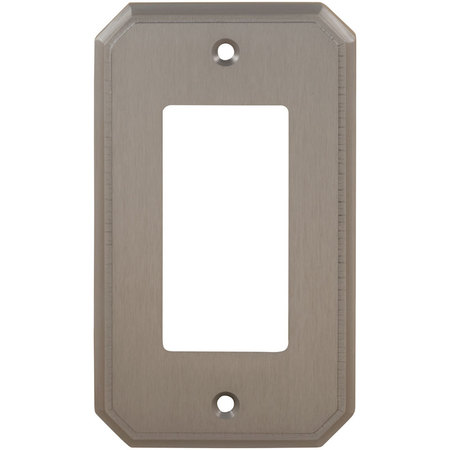 OMNIA Single Rocker Traditional Switch Plate, Number of Gangs: 1 Solid Brass, Satin Chrome Plated Finish 8024/S.26D