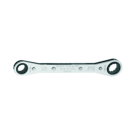 KLEIN TOOLS Ratcheting Box Wrench 3/8 x 7/16-Inch 68201