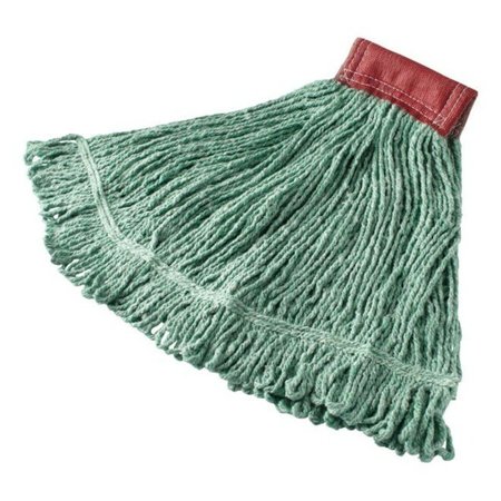 Rubbermaid Commercial 5in String Wet Mop, 22oz Dry Wt, Side Gate Connect, Loop-End, Green, Cotton/Synthetic, FGD25306GR00 FGD25306GR00