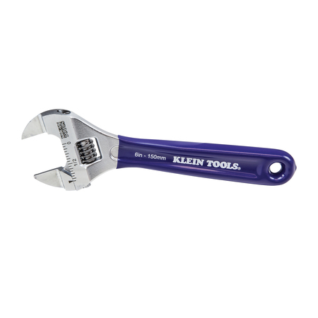 KLEIN TOOLS Slim-Jaw Adjustable Wrench, 6-Inch D86934