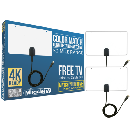 MIRACLE TV Color Match Indoor HDTV Antenna w/, PK 2 602799