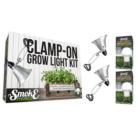 MIRACLE LED SmokePhonics LED Clamp-On Grow Lght, PK2 601274