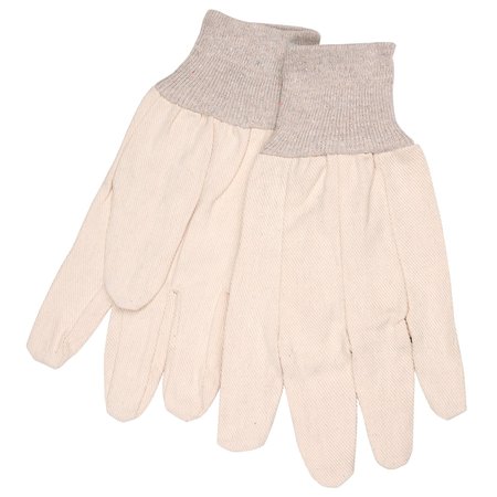 Mcr Safety Gloves, Cotton, Knit Wrist, L, PK12 8100C