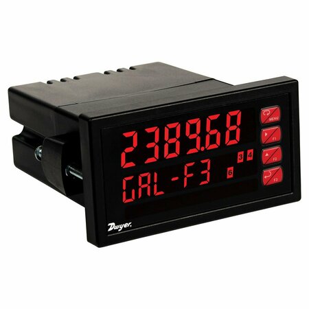 DWYER INSTRUMENTS Analog Panel Meter, Red LED Display APM-121