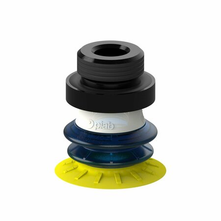 PIAB Vacuum Cup, PUR, Blue/Yellow, 35 mm dia. S.MX35P3060.G12M.00