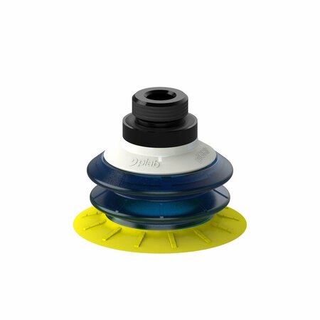 PIAB Vacuum Cup, PUR, Blue/Yellow, 65 mm dia. S.MX65P3060.G12M.00