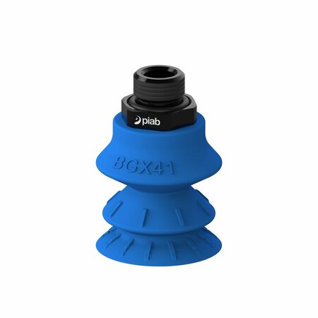 PIAB Vacuum Cup, Silicone, Blue, 41 mm dia., PK5 S.BGX41SF50.XXX.00